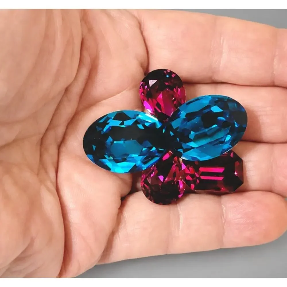 Vintage Glass Brooch Pin 2